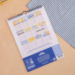 2027 Amalfi Sunshine A4 Calendar, hung on wall for monthly planning