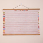 2027 Boho Arches wall planner, January to December monthly overview