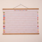 2027 Boho Arches wall planner, January to December monthly overview