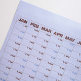 2027 Glacier Blue wall planner, cool icy colour palette for calm planning