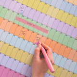 2026-2027 Large A1 Academic Year Wall Planner | Rainbow