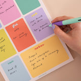 A4 Bright Side Weekly Planner Pad, A4 size, magnet compatible for display