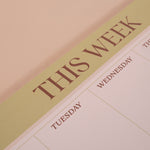 A4 Matcha Weekly Planner Pad, A4 size, magnet compatible for display