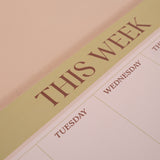 A4 Matcha Weekly Planner Pad, A4 size, magnet compatible for display