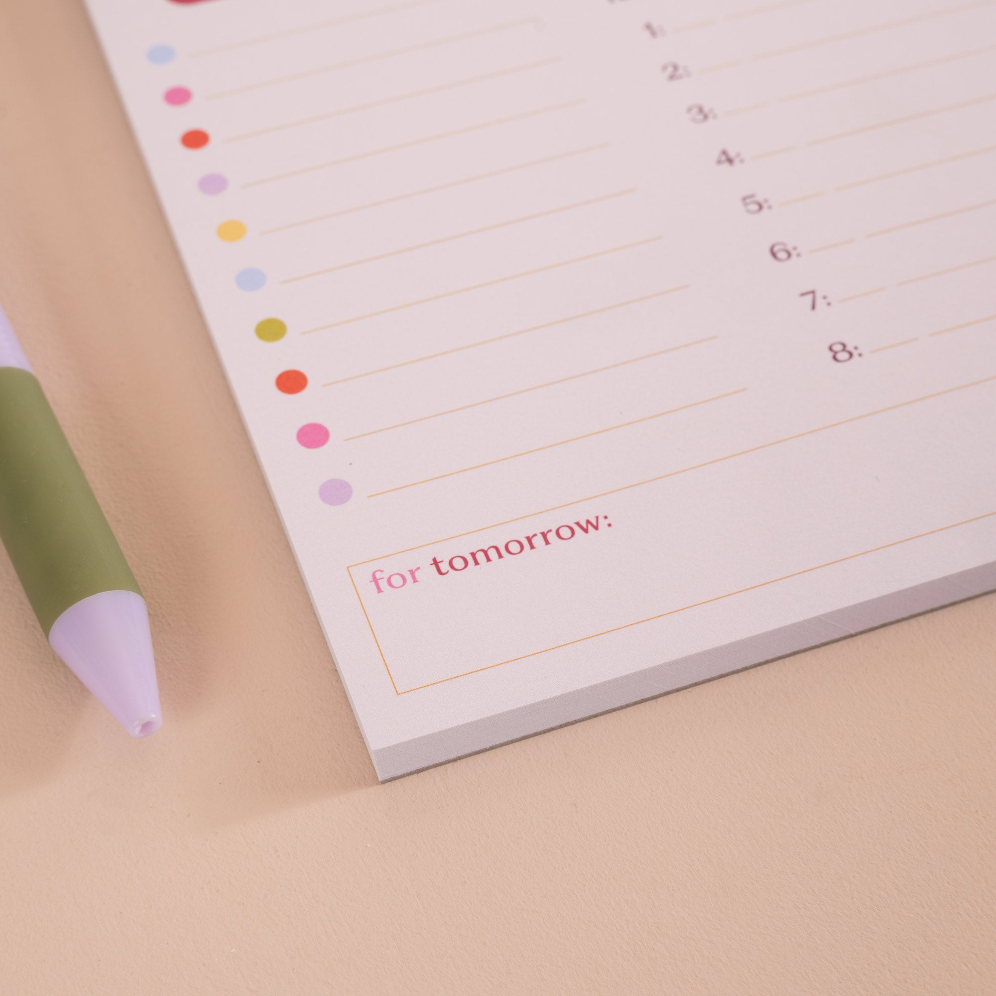 A5 Colour Theory Daily Planner Pad, compact A5 size, magnet compatible for display
