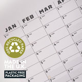 2027 Large A1 Wall Planner | Portrait | Black & White