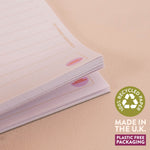 A5 Colour Theory Daily Planner Pad, cardboard backing and glued top edge