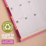 2027 Checks & Stripes A4 Calendar, hung on wall for monthly planning