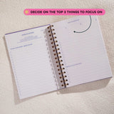 Daily Productivity Planner | Undated | Hardback | Burgundy
