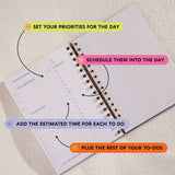 Daily Productivity Planner | Undated | Hardback | Burgundy