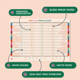 Bold academic wall planner designed to replace traditional red and blue formats