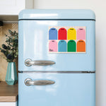 A3 Design Museum Arches & Grids Magnetic Weekly Fridge Planner, wipeable and reusable dry-wipe surface