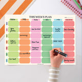 Large A3 Weekly Family Planner | Citrus Splash | Fridge Magnet Planner
