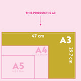 Large A3 Weekly Family Planner | Citrus Splash | Fridge Magnet Planner