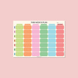 Large A3 Weekly Family Planner | Citrus Splash | Fridge Magnet Planner