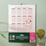 Bold and bright undated planner pages for home, studio or office