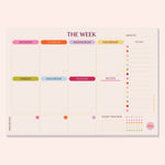 A4 Colour Theory Weekly Planner Pad by Good Tuesday, colour-blocked weekly planner pad