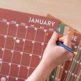 A4 Monthly Undated Wall Planner | 12 Pages | Muted