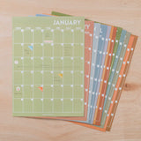 A4 Monthly Undated Wall Planner | 12 Pages | Surf