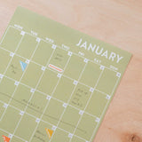 A4 Monthly Undated Wall Planner | 12 Pages | Surf