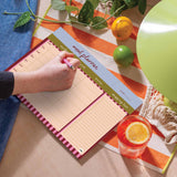 A4 Weekly Meal Planner Pad | Berry Stripe
