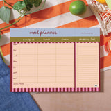 A4 Weekly Meal Planner Pad | Berry Stripe
