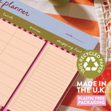 A4 Weekly Meal Planner Pad | Berry Stripe