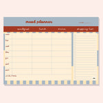 A4 Butter Blue Meal Planner Pad by Good Tuesday, butter yellow and blue meal planner pad