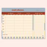 A4 Butter Blue Meal Planner Pad by Good Tuesday, butter yellow and blue meal planner pad