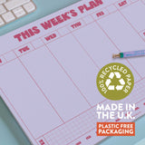 A4 Weekly Planner Pad | Lilac & Plum