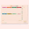 a4 planner pad. colourful desk pad. recycled paper planner. weekly planner. weekly schedule