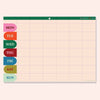 a4 planner pad. colourful desk pad. recycled paper planner. Monthly planner. weekly schedule