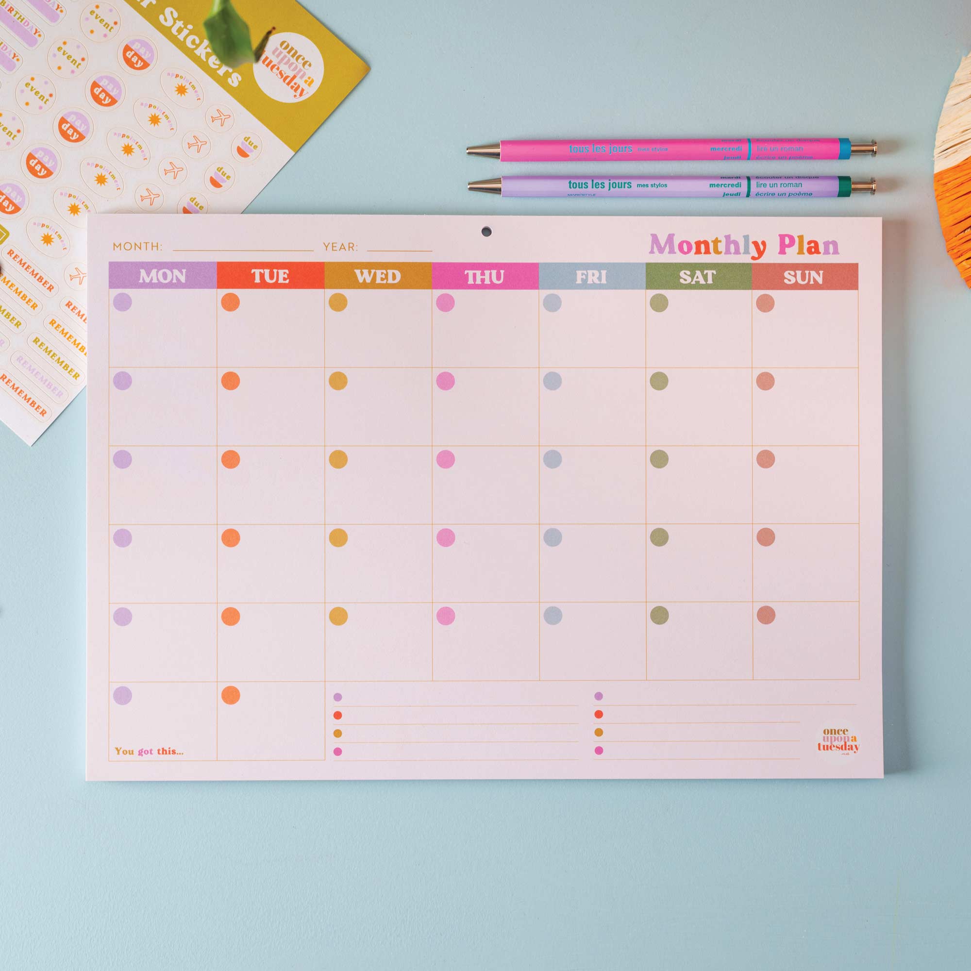 A4 Monthly Planner Pad – You Got This