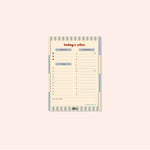 A5 Butter Blue Daily Planner Pad by Good Tuesday, butter yellow and blue daily planner pad