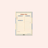 A5 Butter Blue Daily Planner Pad by Good Tuesday, butter yellow and blue daily planner pad