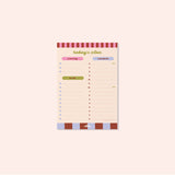 A5 Checks & Stripes Daily Planner Pad by Good Tuesday, pattern-mixed daily planner pad