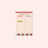 A5 Checks & Stripes Daily Planner Pad by Good Tuesday, pattern-mixed daily planner pad