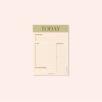 A5 Matcha Daily Planner Pad by Good Tuesday, earthy matcha green daily planner pad