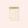 A5 Matcha Daily Planner Pad by Good Tuesday, earthy matcha green daily planner pad