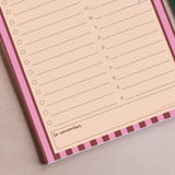 Daily Planner Pad A5 | Berry Stripe