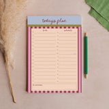 Daily Planner Pad A5 | Berry Stripe