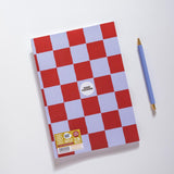 A5 Blue Berry Check Notebook