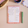 a5 daily planner pad. daily schedule. recycled paper planner. to do list.