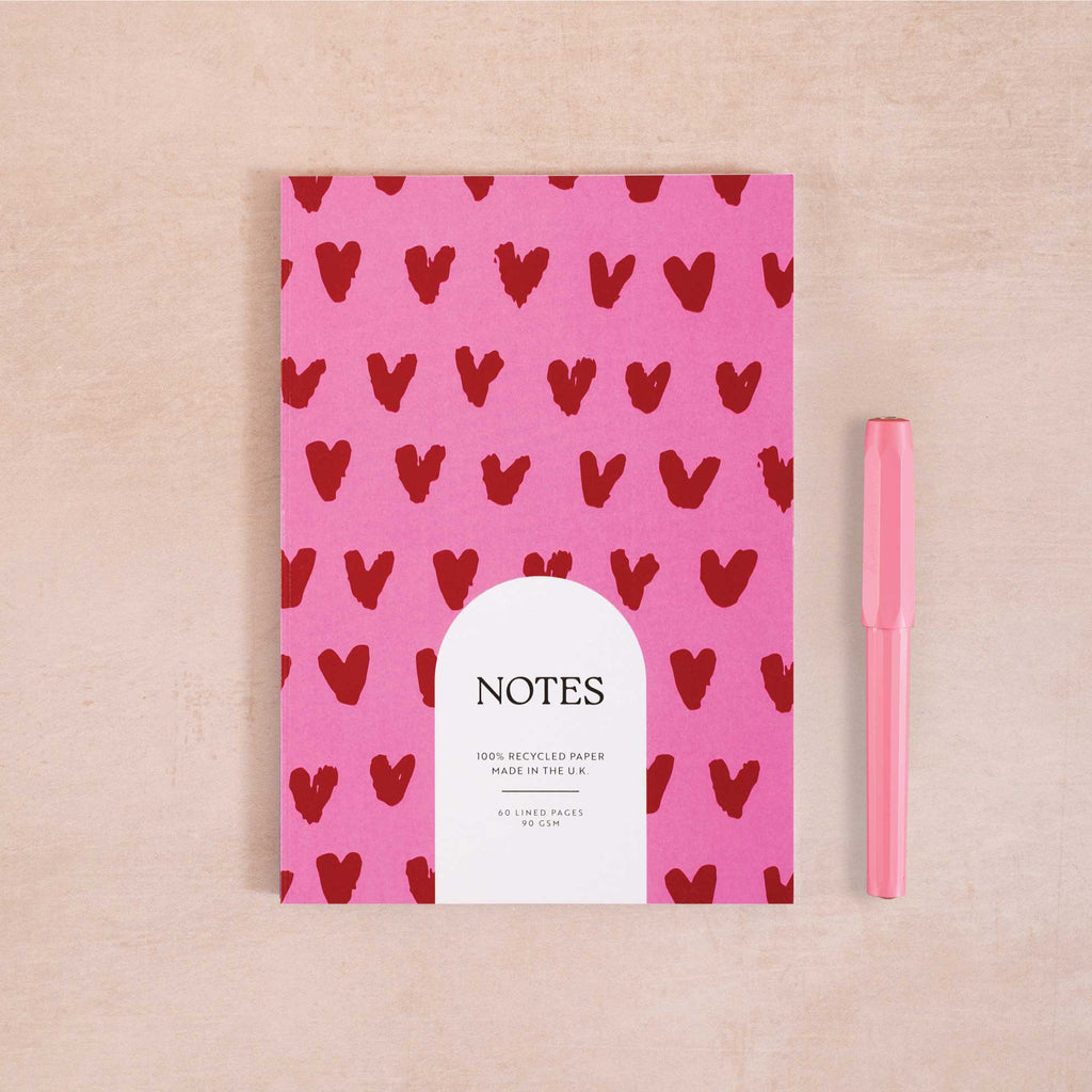 a5 lined notebook. recycled paper notebook. UK made notebook.