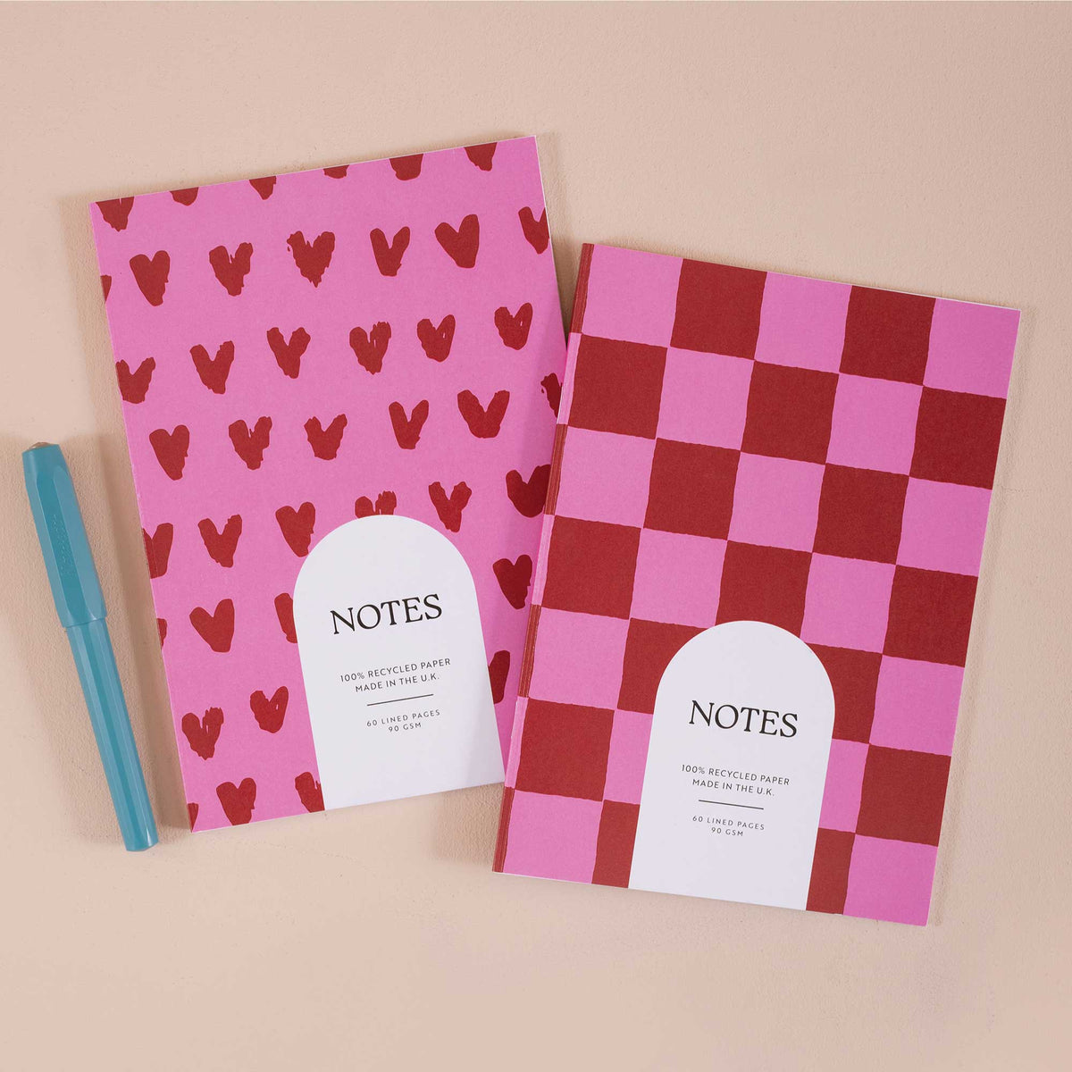 Notebooks Set 2 Checkered Love