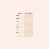 A5 Colour Theory Meal Planner and Shopping List by Good Tuesday, colour-blocked meal planner pad