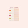 A5 Colour Theory Meal Planner and Shopping List by Good Tuesday, colour-blocked meal planner pad