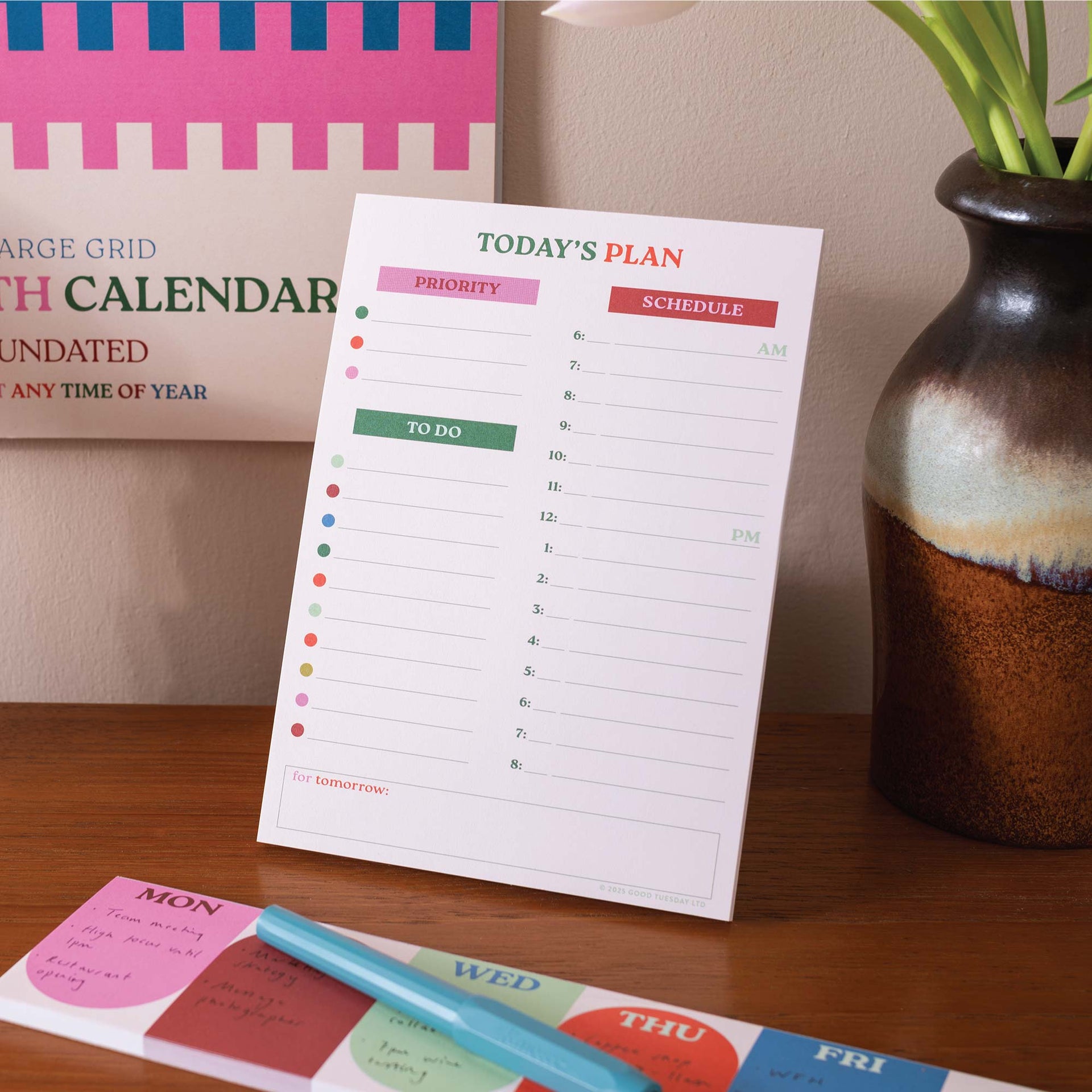 A5 Daily Planner Pad Work Hard Play Nice