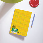 A5 Starburst Design Museum Notebook, back cover, staple binding