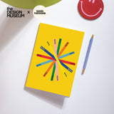 A5 Starburst Design Museum Notebook, dotted pages, bold graphic starburst